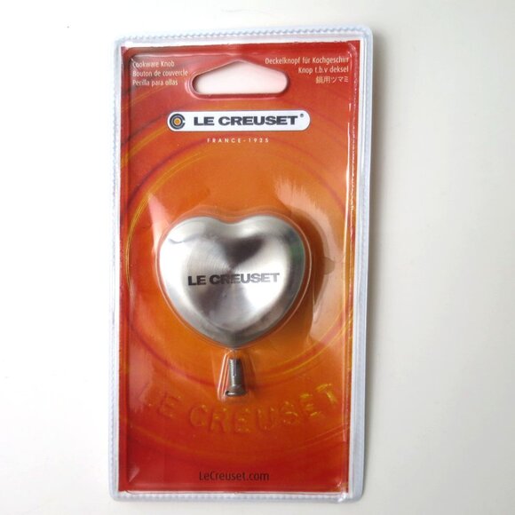 Le Creuset Stainless Steel Heart Knob - Picture 1 of 7